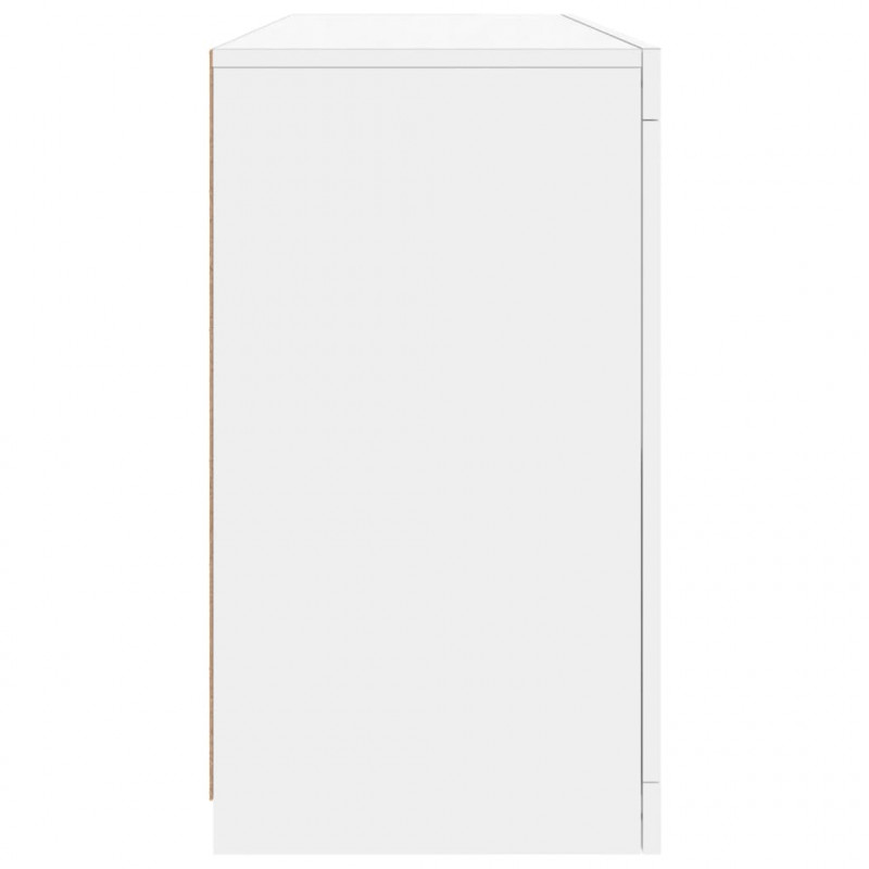 Szafka z oświetleniem LED, biała, 142,5x37x67 cm