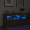Szafka z oświetleniem LED, brązowy dąb, 142,5x37x67 cm