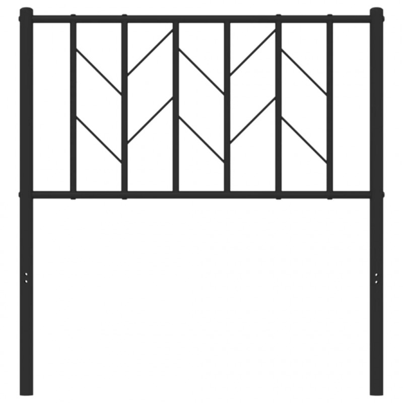 Metalowe wezgłowie, czarne, 80 cm