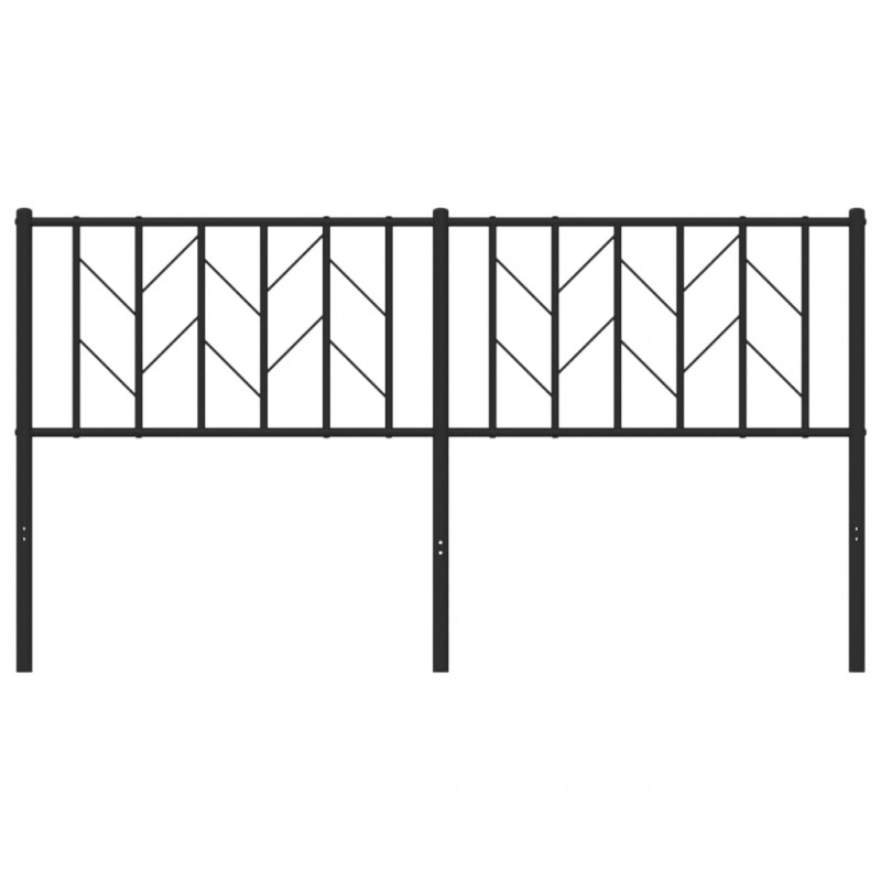 Metalowe wezgłowie, czarne, 160 cm