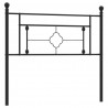 Metalowe wezgłowie, czarne, 107 cm