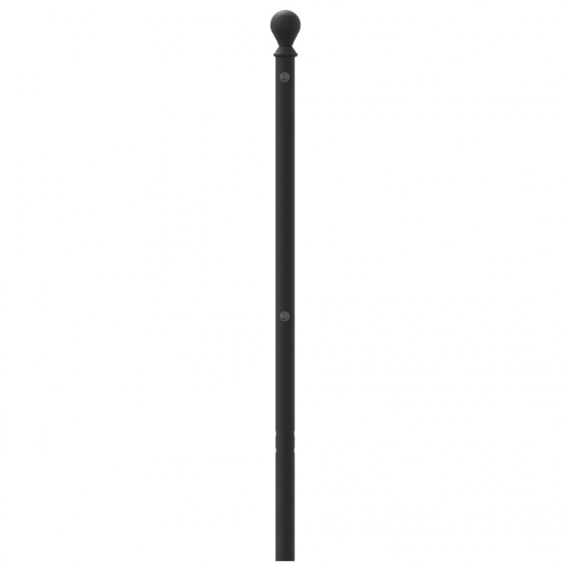 Metalowe wezgłowie, czarne, 107 cm