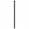 Metalowe wezgłowie, czarne, 107 cm