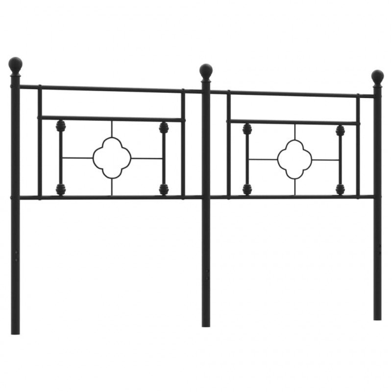 Metalowe wezgłowie, czarne, 160 cm