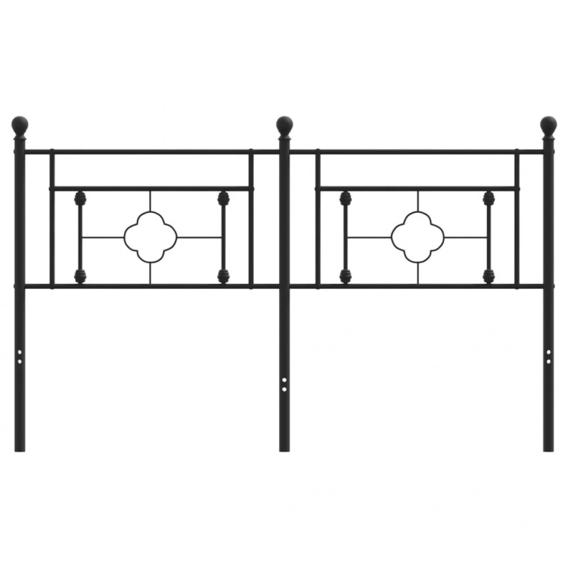 Metalowe wezgłowie, czarne, 160 cm