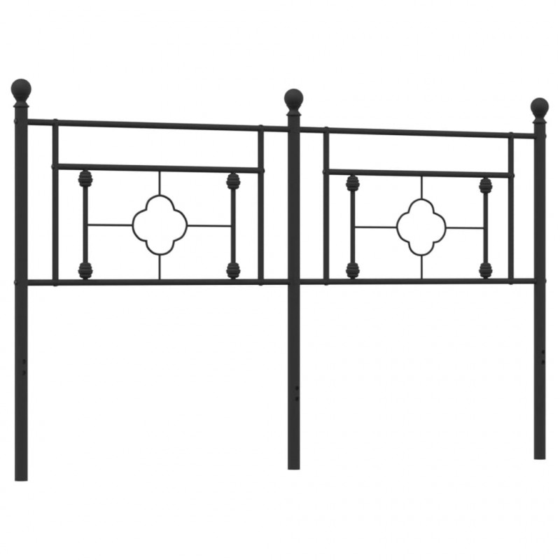 Metalowe wezgłowie, czarne, 160 cm