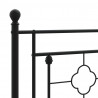 Metalowe wezgłowie, czarne, 160 cm
