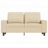 2-osobowa sofa, kremowa, 120 cm, tapicerowana tkaniną