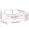 2-osobowa sofa, kremowa, 140 cm, tapicerowana tkaniną