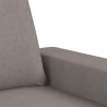 Sofa 2-osobowa, kolor taupe, 140 cm, tapicerowana tkaniną