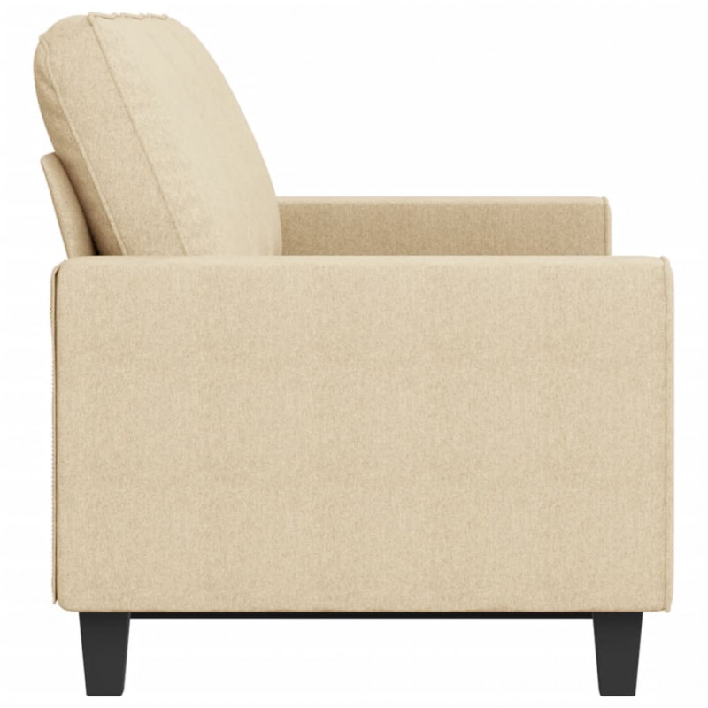 3-osobowa sofa, kremowa, 180 cm, tapicerowana tkaniną