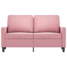 Sofa 2-osobowa, różowy, 120 cm, tapicerowana aksamitem