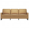 Sofa 3-osobowa, brązowa, 180 cm, tapicerowana aksamitem