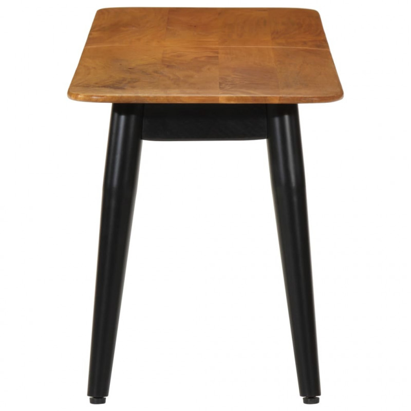 Ławka, 160x40x45 cm, lite drewno mango i żelazo