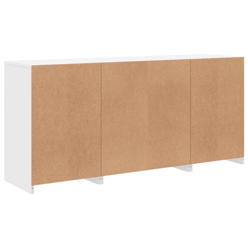 Szafka z oświetleniem LED, biała, 142,5x37x67 cm