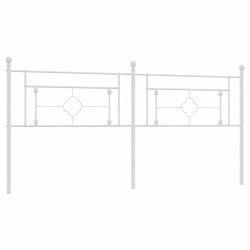 Metalowe wezgłowie, białe, 200 cm