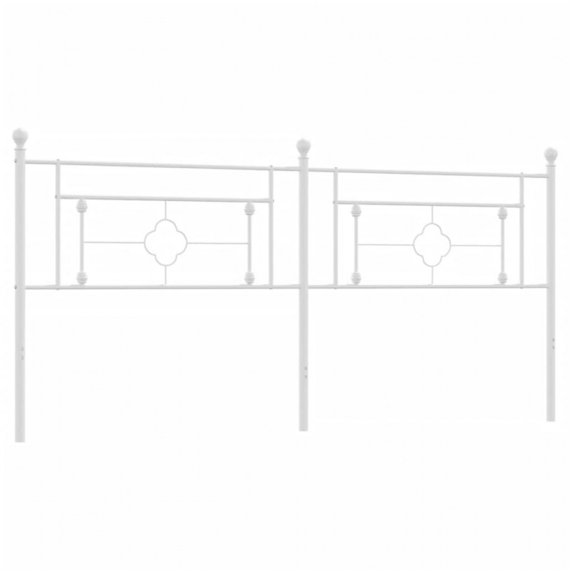 Metalowe wezgłowie, białe, 200 cm