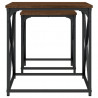 Stoliki wsuwane pod siebie, 2 szt., brązowy dąb