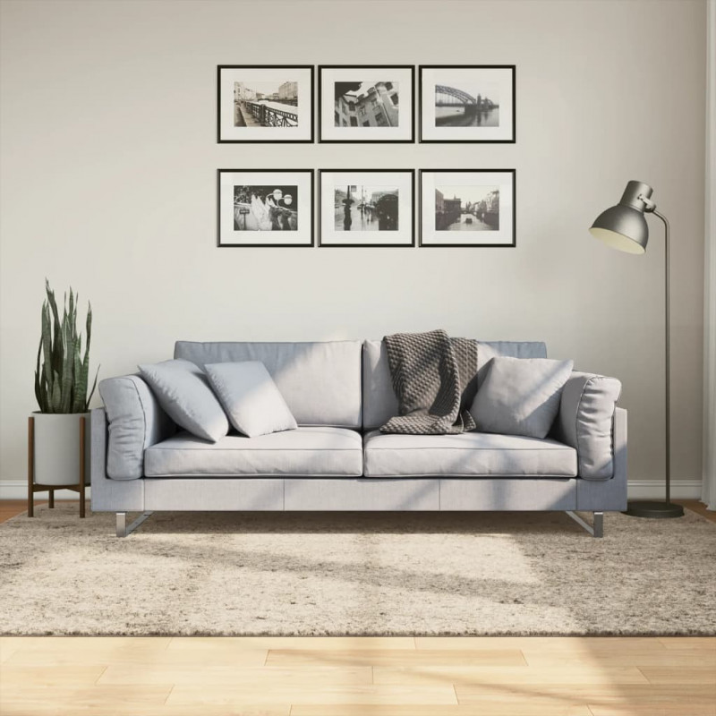 Dywan ISTAN z długim runem, połyskujący, beżowy, 160x230 cm