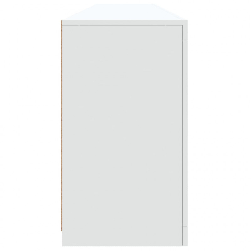 Szafka z oświetleniem LED, biała, 202x37x67 cm