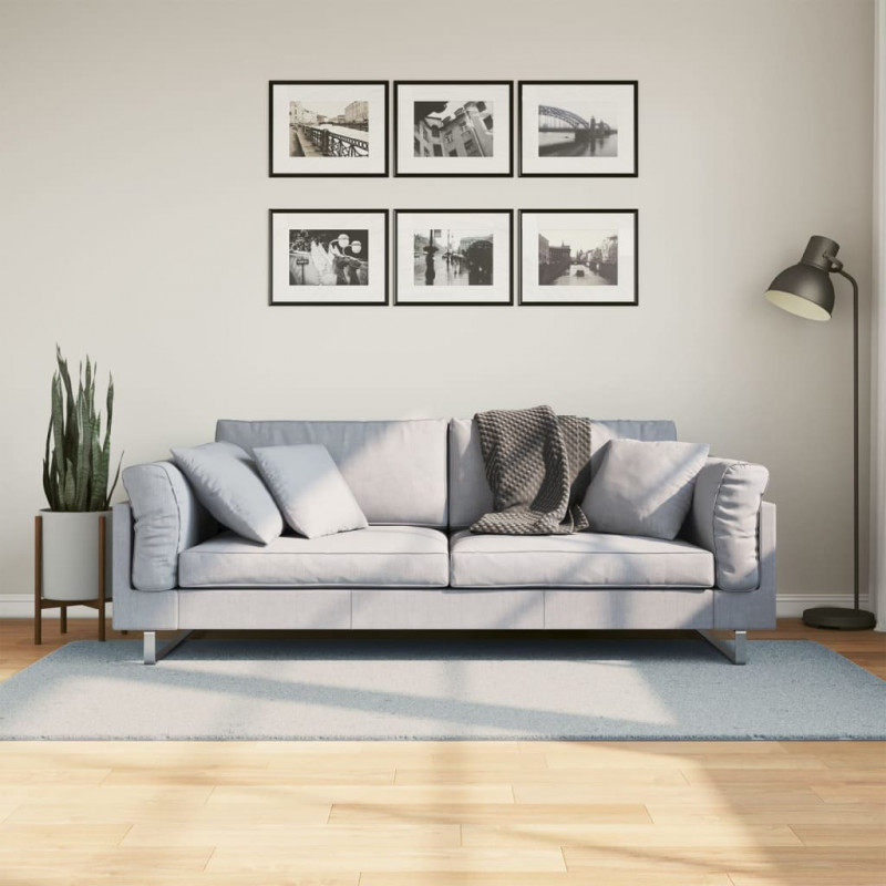 Dywan HUARTE z krótkim włosiem, niebieski, 100x200 cm