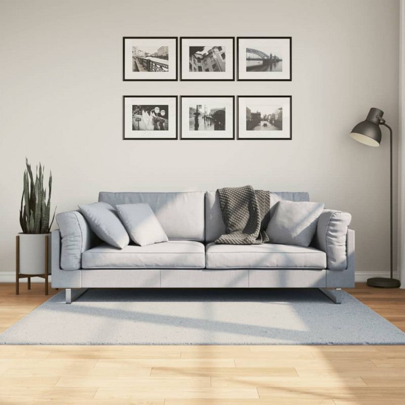 Dywan HUARTE z krótkim włosiem, niebieski, 120x170 cm