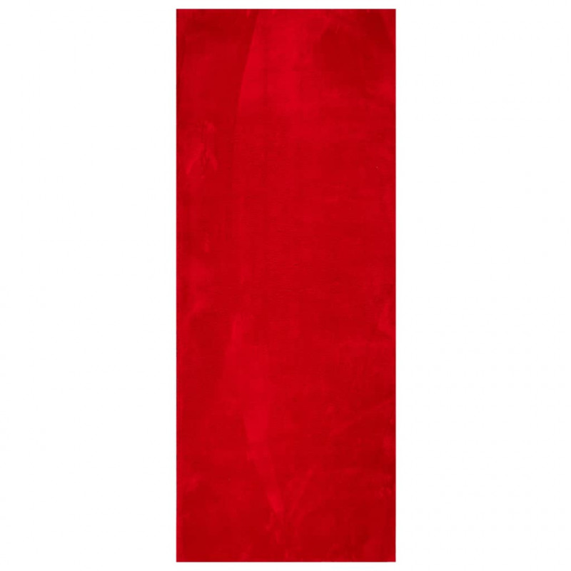 Dywan HUARTE z krótkim włosiem, czerwony, 80x200 cm