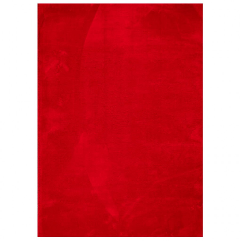 Dywan HUARTE z krótkim włosiem, czerwony, 240x340 cm