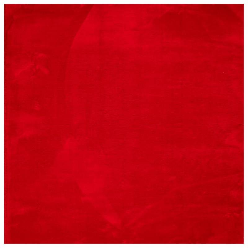 Dywan HUARTE z krótkim włosiem, czerwony, 160x160 cm