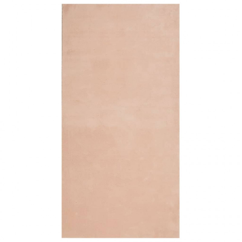 Dywan HUARTE z krótkim włosiem, różowy, 100x200 cm