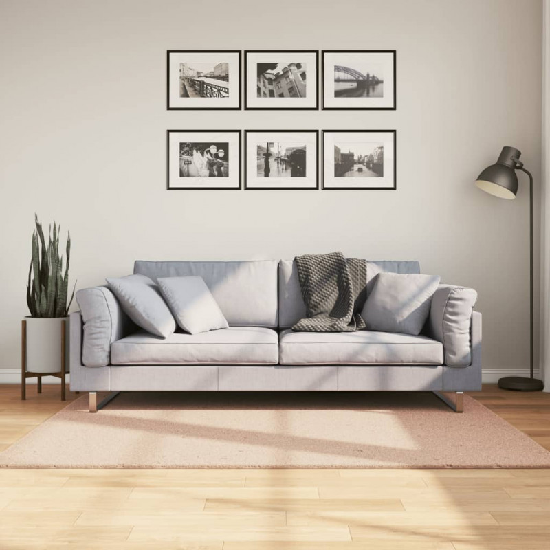 Dywan HUARTE z krótkim włosiem, różowy, 120x170 cm