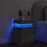 Szafka nocna z oświetleniem LED, szarość betonu, 35x39x55 cm