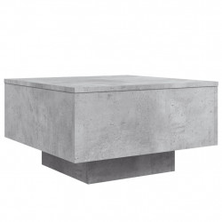 Stolik kawowy z podświetleniem LED, szarość betonu, 55x55x31 cm