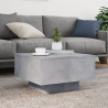 Stolik kawowy z podświetleniem LED, szarość betonu, 55x55x31 cm