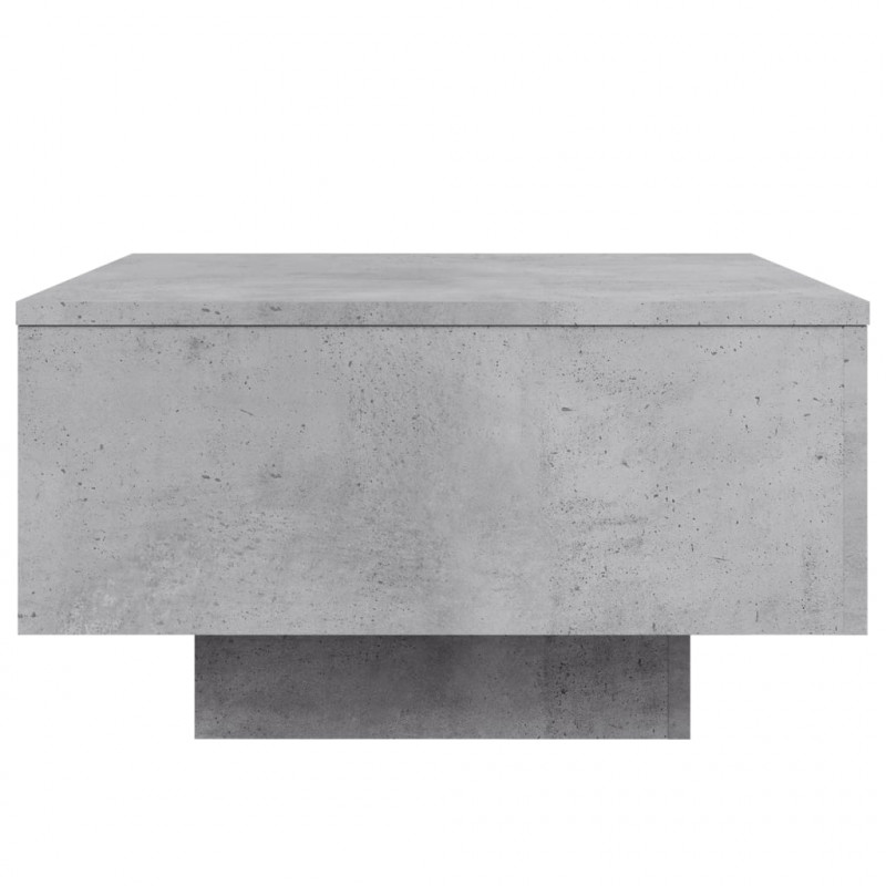 Stolik kawowy z podświetleniem LED, szarość betonu, 55x55x31 cm