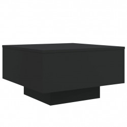 Stolik kawowy z podświetleniem LED, czarny, 55x55x31 cm