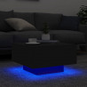 Stolik kawowy z podświetleniem LED, czarny, 55x55x31 cm