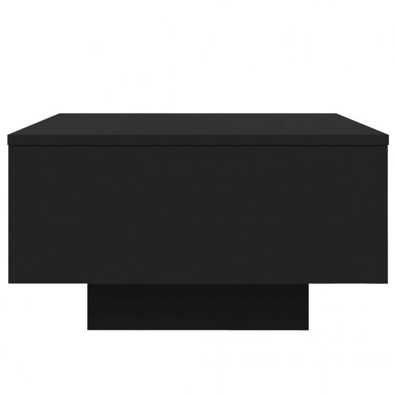 Stolik kawowy z podświetleniem LED, czarny, 55x55x31 cm