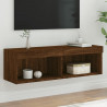 Szafka TV z oświetleniem LED, brązowy dąb, 100x30x30 cm