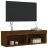 Szafka TV z oświetleniem LED, brązowy dąb, 100x30x30 cm