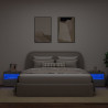 Szafki nocne z LED, 2 szt., szary dąb sonoma, 50x40x45 cm