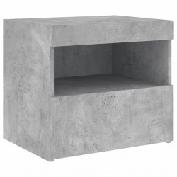 Szafka nocna z oświetleniem LED, szarość betonu, 50x40x45 cm