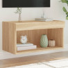 Szafka pod TV, z oświetleniem LED, dąb sonoma, 60x30x30 cm