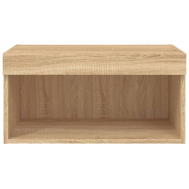Szafka pod TV, z oświetleniem LED, dąb sonoma, 60x30x30 cm