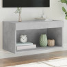 Szafka pod TV, z oświetleniem LED, szarość betonu, 60x30x30 cm