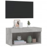 Szafka pod TV, z oświetleniem LED, szarość betonu, 60x30x30 cm