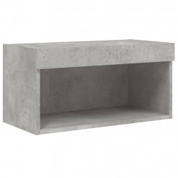 Szafka pod TV, z oświetleniem LED, szarość betonu, 60x30x30 cm