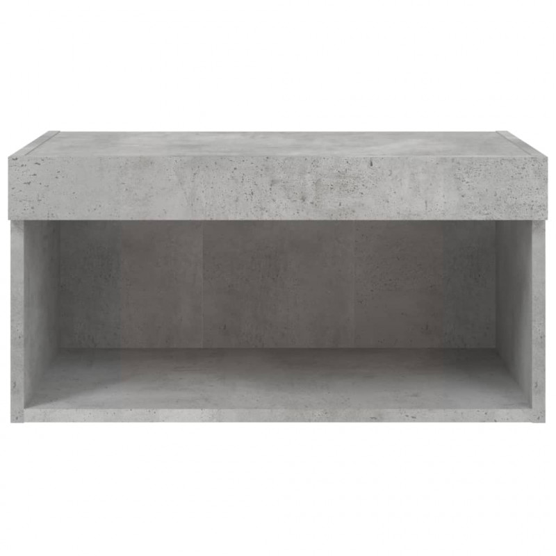 Szafka pod TV, z oświetleniem LED, szarość betonu, 60x30x30 cm