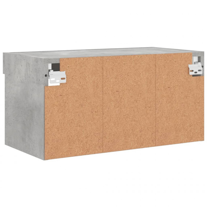 Szafka pod TV, z oświetleniem LED, szarość betonu, 60x30x30 cm