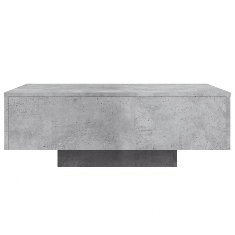 Stolik kawowy z podświetleniem LED, szarość betonu, 85x55x31 cm